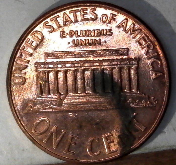 2008-P-Lincoln-Memorial-Cent-With-Huge-Die-Chip!-Aka-Hornet's-Nest